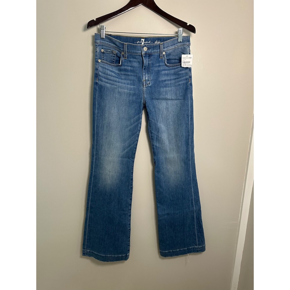 7 For All Mankind Dojo Jeans Women 30 Blue NEW Ibiza Wash Flare Leg Denim